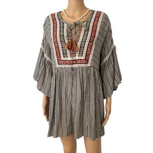 Sweet Magnolia NWT Women’s Size XL 100% Cotton Bohemian Embroidered Blouse Top